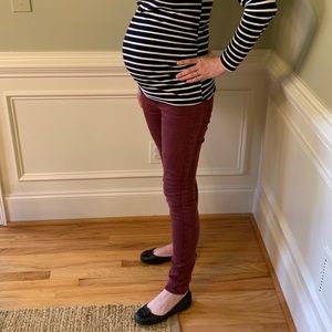 7 for All Mankind Maroon Skinny Jean